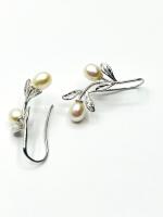 Sterling Silver Freshwater Pearl 7.8-6.1mm Earrings with Ear Wire, comes with APPRAISAL $180.00.