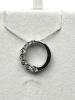 Sterling Silver Natural Diamond (0.11ct) Circle Pendant with Sterling Silver Chain, comes with APPRAISAL $280.00.