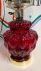 Vintage Glass Lamp with Two Bulbs. - 4