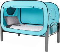 New 56.3W x 78.7L inch Bed Tent Full Bed Canopy Tents Portable Dream Tent for Kids and Adult Indoor Sleeping Tents with 2 Doors Breathable Private Space Tents, Teal Retail $127