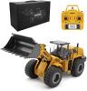 New Ailejia 1/14 RC Wheel Loader Retail $349 10 Channel Remote Control Front Loader Construction Tractor 2.4GHz Metal Bulldozer Toy damaged packaging but product new