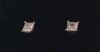 18k Gold Plated 0.5ct each Princess Cut Simulated Diamond Stud Earrings - 2