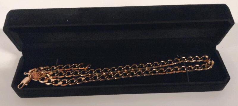 18k Gold Plated 8.0mm Cuban Link Necklace - 20" Long