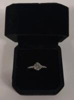New Platinum Plated 1.0ct Simulated Diamond Channel Ring - Resizable