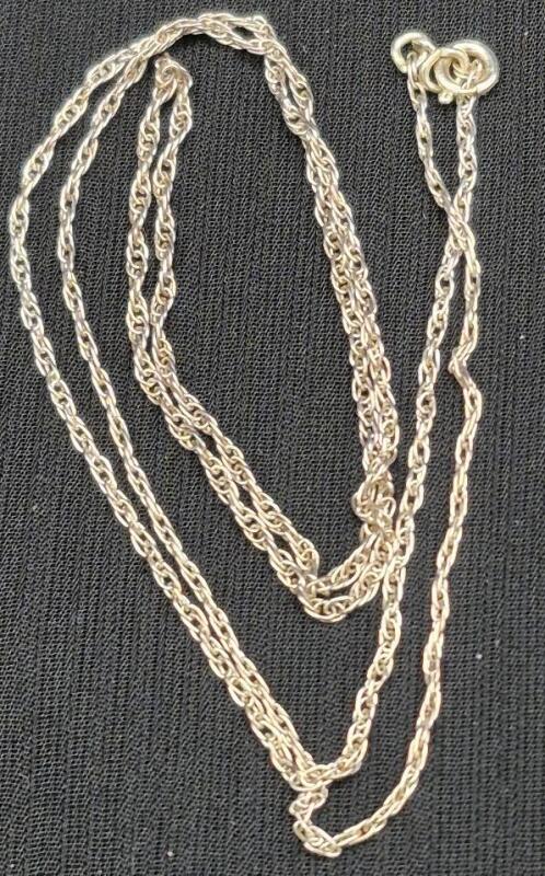 Dainty Necklace Stamped STG 925 Chain 20.5" Long