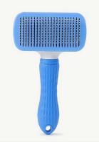 Pet Massage Comb Easy One-Click Pet Massage Comb Deshedding Grooming Brush for Dogs and Cats - Removes Loose Undercoat Approximately 7.7 x 4 stock photos added Blue