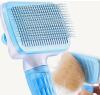 Pet Massage Comb Easy One-Click Pet Massage Comb Deshedding Grooming Brush for Dogs and Cats - Removes Loose Undercoat Approximately 7.7 x 4 stock photos added Blue - 3