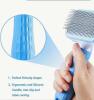 Pet Massage Comb Easy One-Click Pet Massage Comb Deshedding Grooming Brush for Dogs and Cats - Removes Loose Undercoat Approximately 7.7 x 4 stock photos added Blue - 5