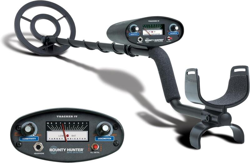New retails $195 Bounty Hunter TK4 Tracker IV Metal Detector All-Terrain Gold, Silver, Coin & Relic Finder with 8" Waterproof Coil, 3 Detection Modes &acirc;&euro;&ldquo; for Adults & Kids &acirc;&euro;&ldquo; Made in USA