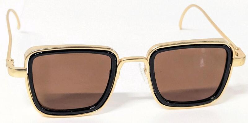 New Substantial Metal Rim Retro Square Sunglasses 109% UV Coverage