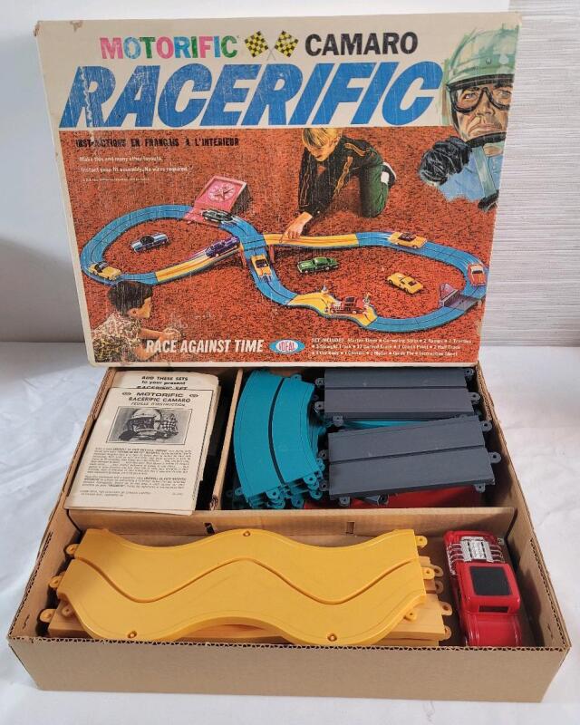 Vintage 1968 Motorific Camari Racerific Race Track w/Car & Instructions . Cannot Confirm if Complete or Not