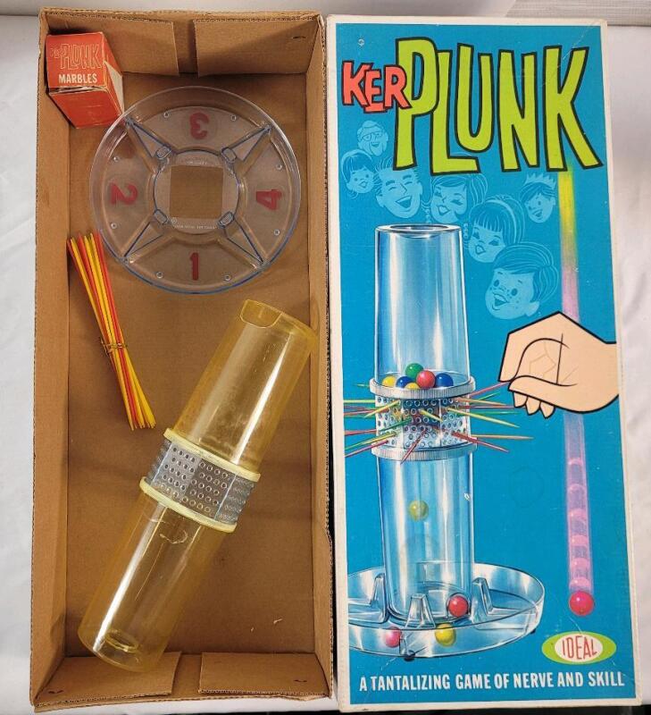Vintage 1967 Ker-Plunk Game in Original Box . Cannot Confirm if Complete or Not