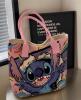 Zippered Disney Stitch Vibrant Canvas Tote Bag approximately 11.5 x 14.5&rsquo;&rsquo; stock photos added - 3