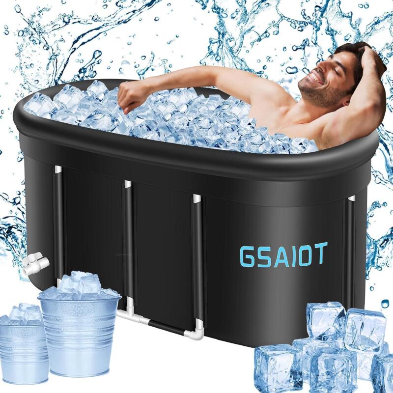 New Ice Bath Tub Oval Cold Plunge Tub for Athletes Recovery, Multi-Layer Ice Bath for Cold Therapy, Portable Durable for Home, Gym, Indoor, Outdoor Use