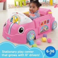 New Fisher-Price Baby Learning Toy Laugh & Learn Crawl Around Car Activity Center with Smart Stages for Infants Ages 6+ Months, Pink