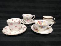 4 Vintage Teacups and Saucers Aynsley ++