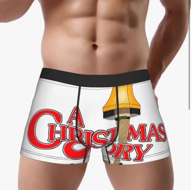 Men&rsquo;s Size XL -&lsquo;&rsquo;A Christmas Story&rsquo;&rsquo; Leg Lamp Underwear for - Iconic Movie Boxer Briefs Text & Leg Lamp Design Novelty Machine Wash 100% Polyester Stock photos added
