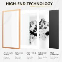 New Retail $207 24x36 Metal Poster Frame - 20x30 Aluminum Alloy Picture Frame with Mat - Tempered Glass Poster Frame - Rose Gold - Photo Frame Wall Hanging