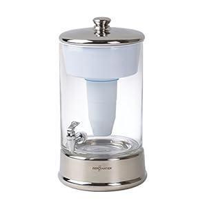 New ZeroWater 40-Cup Ready-Pour 5-Stage Round Glass Water Filter Dispenser with 5-Stage 0 TDS Water Filter &acirc;&euro;&ldquo; IAPMO Certified to Reduce Lead, Chromium, and PFOA/PFOS