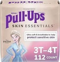 New Pull-Ups Girls' Skin Essentials Potty Training Pants, Training Underwear, 3T-4T (32-40 lbs), 112 Ct (4 Packs of 28)