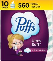 New Puffs Ultra Soft Non-Lotion Tissues, 10 Cubes, 56 Tissues Per Box