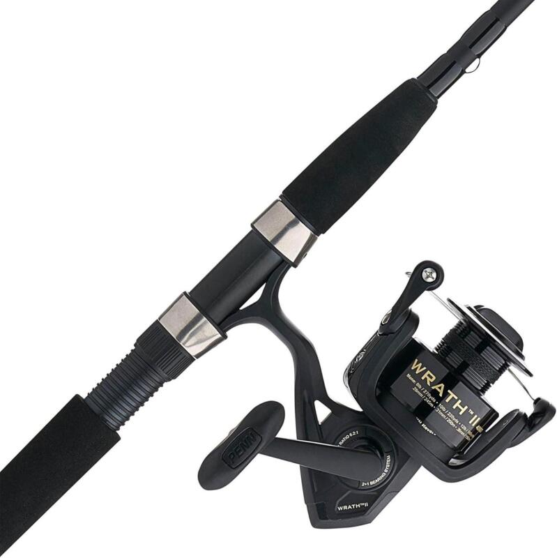 New PENN 7' Wrath II Fishing Rod and Spinning Reel Combo, Size 4000, Medium Power, Extra Fast Action, Corrosion-Resistant Graphite Construction, Lightweight and Durable