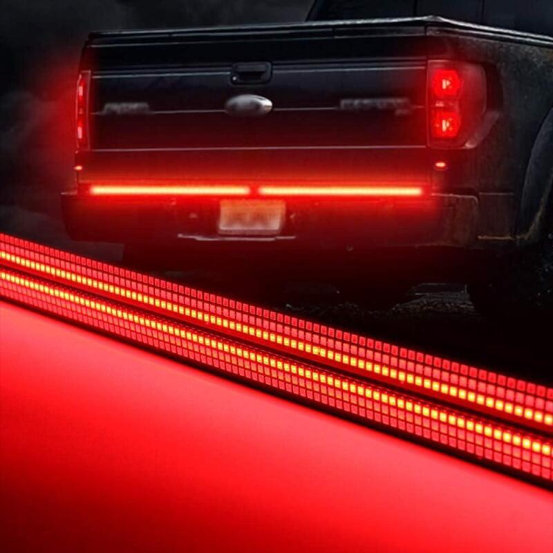 New OPL5 Tailgate Light Bar 60 inch Waterproof-1,200 LEDs Solid Beam [Aluminium Frame] Plug &iuml;&frac14;&dagger; Play, Amber Turn Signal, Red Brake/Running, White Reverse Lights for Pick-Up Truck SUV (60" Yellow)