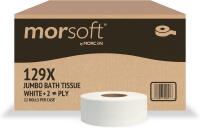New Morsoft by Morcon Jumbo Toilet Paper Rolls, 12 Rolls/Carton, 2-Ply, 100% Recycled Fibers, Soft and Absorbent, Fits in Jumbo Tissue Dispensers, Commercial Toilet Paper