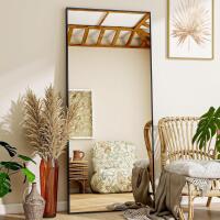 New VooBang Mirror Full Length - 21" x 57" Floor Mirror with Stand, Aluminum Alloy Frame Full Body Mirror, Standing Hanging or Leaning Against Wall for Bedroom and Living Room, Black