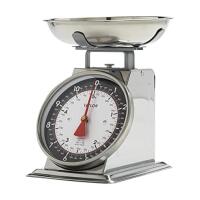 New Taylor Mechanical Kitchen Food Scale with Bowl, Weighs Up to 11lbs, Measures in Grams and Ounces, Analog Cooking Scale for Baking, Black and Silver