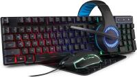 New Smart Gear Rainbow Mechanical Gaming Keyboard and Mouse and Headphones Combo, Smart Gear PC Gaming Bundle (STG-6677-KB)
