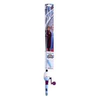 New Shakespeare Disney Frozen II Kit 2'6" Spincast Combo for Kid, Gel-Tech Comfort Grip Handle, Safety Hook Keeper, Includes Practice Casting Plug