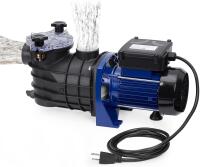 New 0.75HP Pool Pump for Swimming pool In/Above Ground Water Pump Single Speed, 550W/115V, 2641GPH & High Flow, Powerful Primming Swimming Pool Pumps with Filter Basket, Low Noise for Family