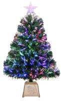 24" Tall New Green Fiber Optic Christmas Tree