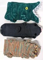 3 New Adult O/S Novelty Socks : Alligator, Shark & Chameleon (O/S = One Size Fits Most)