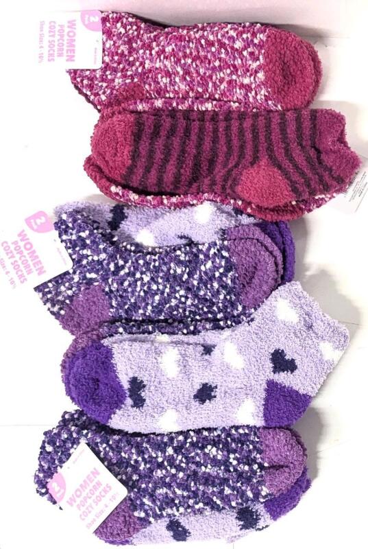 10 New Pairs Size 4-10.5 Women's Super Soft Popcorn Cozy Socks