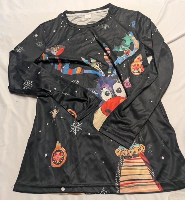 New Size Medium Reindeer Long Sleeve Shirt
