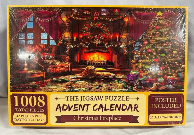 New Sealed Advent Calendar Jigsaw Puzzle, 1008 Pieces (42 a Day for 24 Days) - 27.5&rdquo; x 19.7&rdquo;
