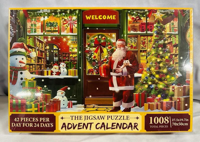 New Sealed Advent Calendar Jigsaw Puzzle, 1008 Pieces (42 a Day for 24 Days) - 27.5&rdquo; x 19.7&rdquo;