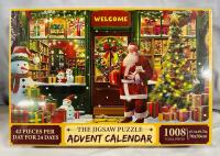 New Sealed Advent Calendar Jigsaw Puzzle, 1008 Pieces (42 a Day for 24 Days) - 27.5&rdquo; x 19.7&rdquo;