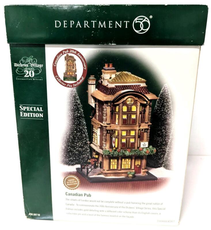 As-New Department 56 DICKENS' VILLAGE Special Edition"Canadian Pub" Light-Up Building