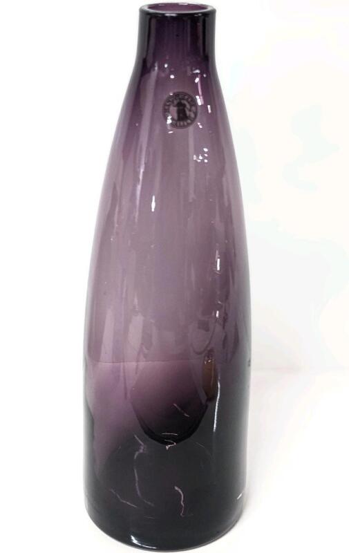 Lovely Handmade Quality Plum Glass Vase, 10.5" Tall, No Chips or Cracks