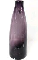 Lovely Handmade Quality Plum Glass Vase, 10.5" Tall, No Chips or Cracks
