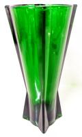 MCM Vintage Unsigned Anchor Hocking Emerald Green Rocket Vase, 9" Tall, No Chips or Cracks