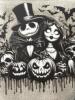 New Disney Jack Skellington Vintage Clutch Wallet - Large Capacity Multi-Compartment Purse with Zipper Pockets & Snap Closure, Gothic Design approximately 7.4 x 3.8&rsquo;&rsquo; stock photos added - 4