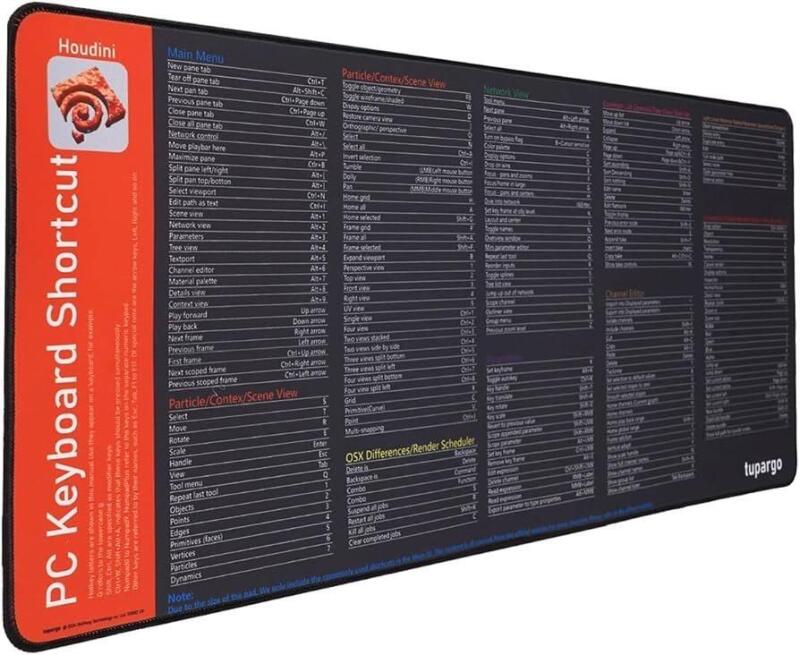 New Tupargo Large Mouse/Keyboard Pad with Hotkey Guide, 31&rdquo; x 16&rdquo; - Great for Gifting!