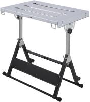 New Portable Welding Table 30x21 Inch 400lb Capacity Steel Workbench for Garage Workshop Metal Adjustable Tilt Angles Non-Slip Base 2 Wheels Folding Design Easy Move for Garage