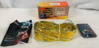 SparkXmas Smart Ribbon with Lights, Controllable by Bluetooth Controller or App