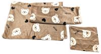 New Adorable Teddy Bear Throw Blanket (48" &times; 59"), Body Pillow Case (24" &times; 53") & Small Throw Pillow Case (12" &times; 23")