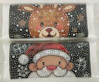 2 New Rhinestone Paint-By-Numbers/Letters Kits, Christmas-Themed